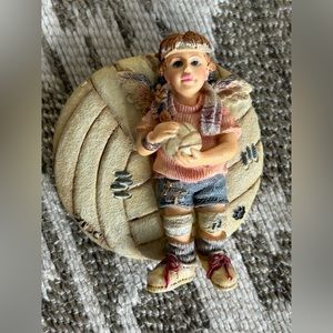 Folkwear Boyds Bear Resin Pin Heather Guardian Angel Of Volleyball 1995 #26425